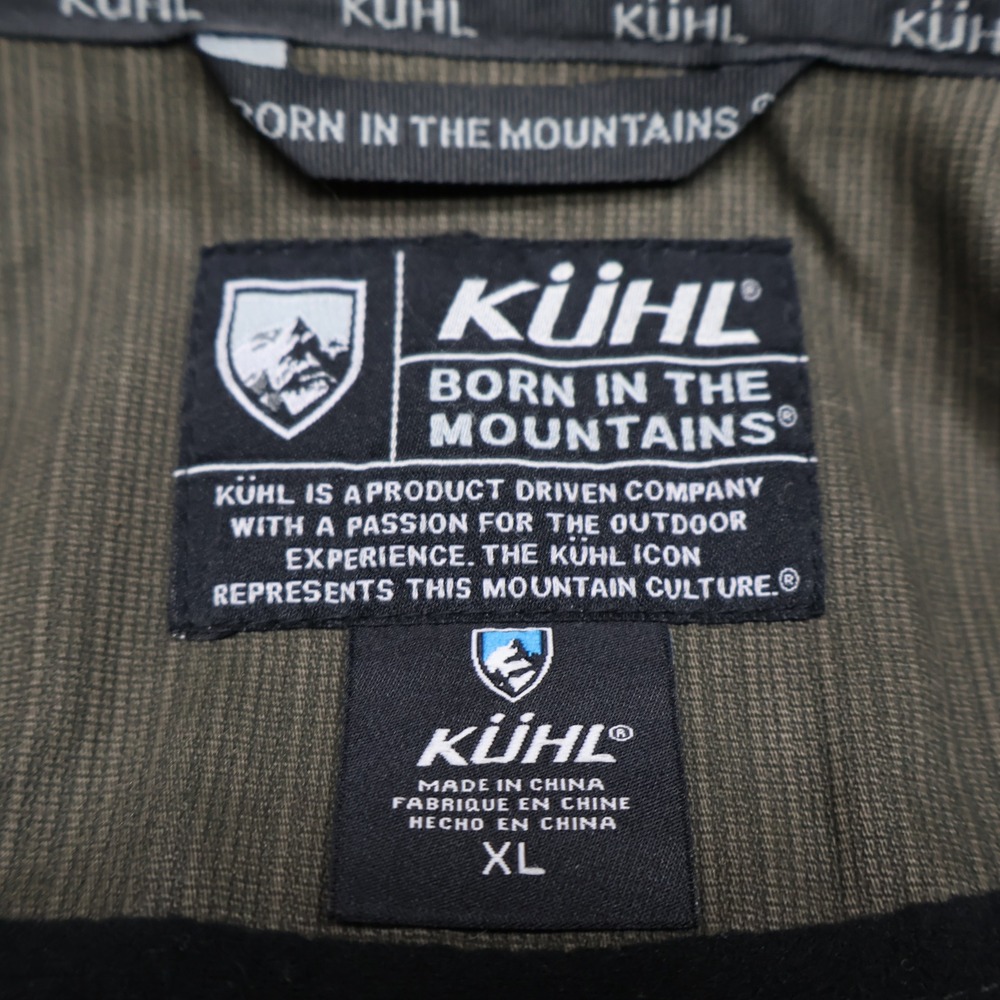 Kuhl Jacket Men XL Green Burr Canvas Rugged Fleece Lined Full Zip Utility Hiking - Picture 6 of 15